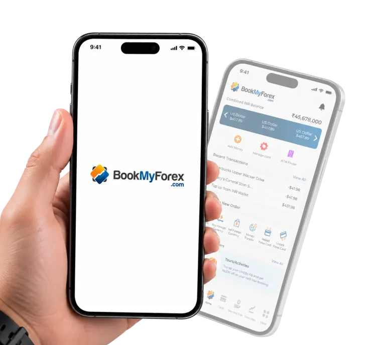 BookMyForex App Mockup